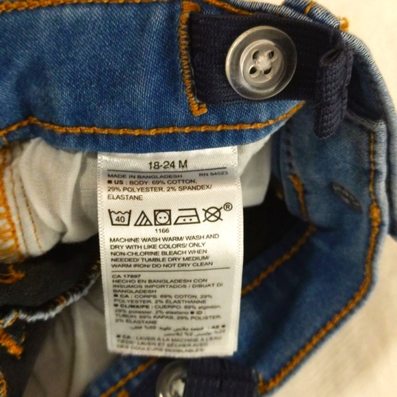 old navy ballerina skinny stretch denim jeans 18-24 months baby girl - Picture 5 of 7